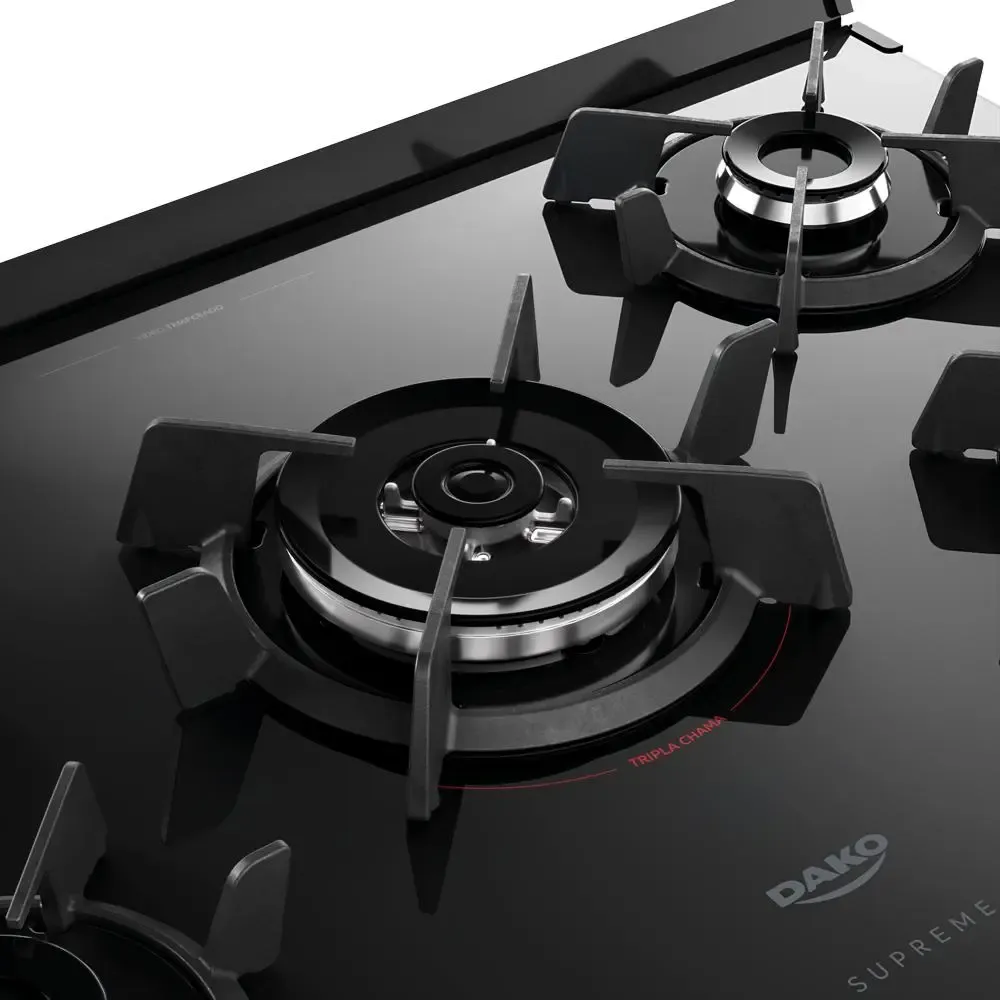 Fogão 5 Bocas Dako Supreme Black Glass — foto 8